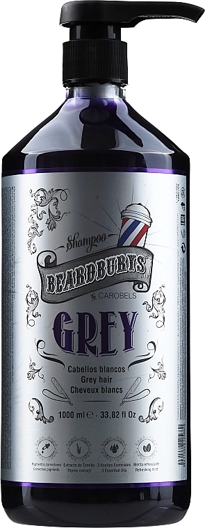 Beardburys Шампунь оттеночный для белых и седых волос Grey Shampoo - фото N5