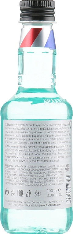 Beardburys Освіжальний шампунь з екстрактом ментолу Fresh Shampoo - фото N2