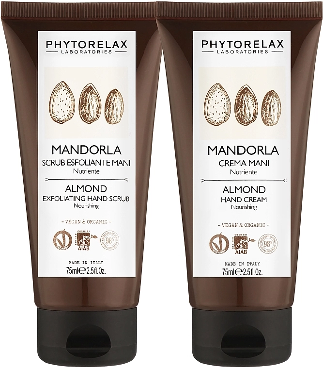 Phytorelax Laboratories Набор Hand Treatment Almond (h/cr/75ml + h/scr/75ml) - фото N2