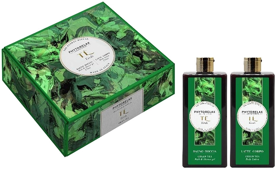 Phytorelax Laboratories Набір The Floral Ritual Green Tea (sh/gel/250ml + b/lot/250ml) - фото N1