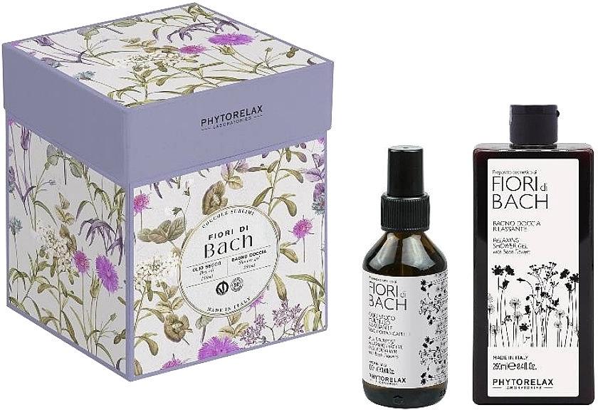 Phytorelax Laboratories Набір Bach Flowers (sh/gel/250ml + oil/100ml) - фото N1