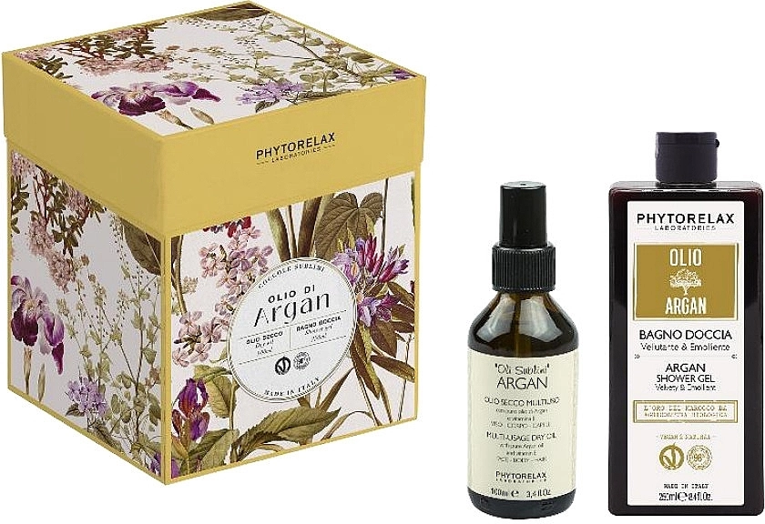 Phytorelax Laboratories Набір Argan Oil (sh/gel/250ml + oil/100ml) - фото N1