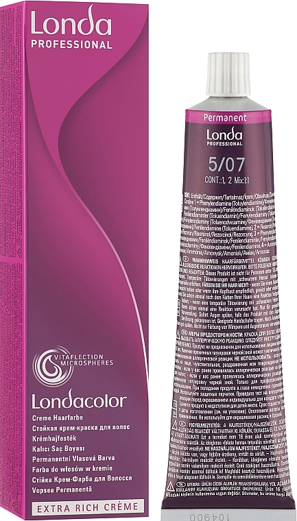 Стойкая крем-краска для волос - Londa Professional Londacolor Permanent, 8/38 - Светлый блонд золотисто-жемчужный, 60 мл - фото N1