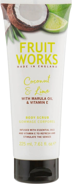 Grace Cole Скраб для тела "Кокос и лайм" Fruit Works Coconut & Lime Body Scrub - фото N1