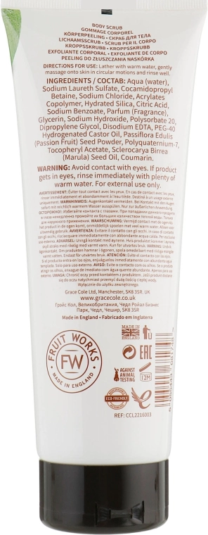 Grace Cole Скраб для тела "Кокос и лайм" Fruit Works Coconut & Lime Body Scrub - фото N2