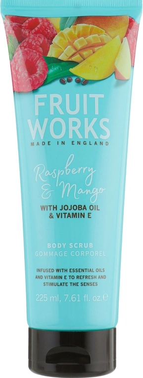 Grace Cole Скраб для тіла "Малина і манго" Fruit Works Body Scrub Raspberry & Mango - фото N1