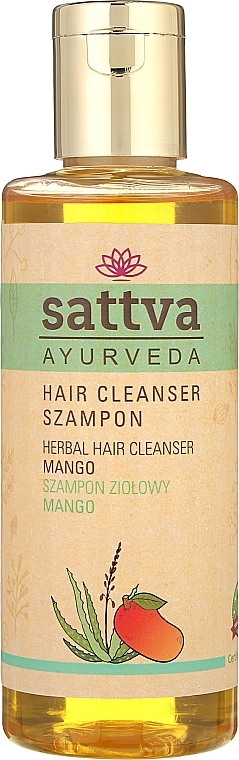 Sattva Шампунь для волосся Ayurveda Mango Herbal Hair Cleanser Shampoo - фото N1