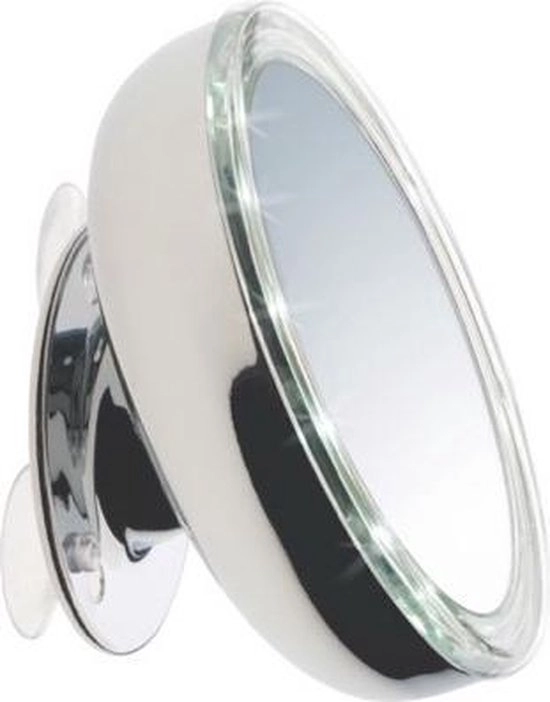 Sibel Зеркало косметологическое, Осло 13 см LED на присоске - фото N1