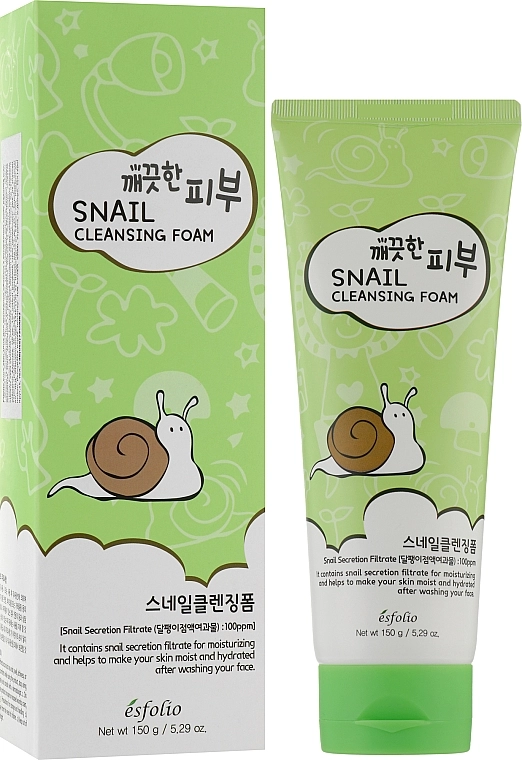 Esfolio Піна для вмивання з муцином равлика Pure Skin Snail Cleansing Foam - фото N2