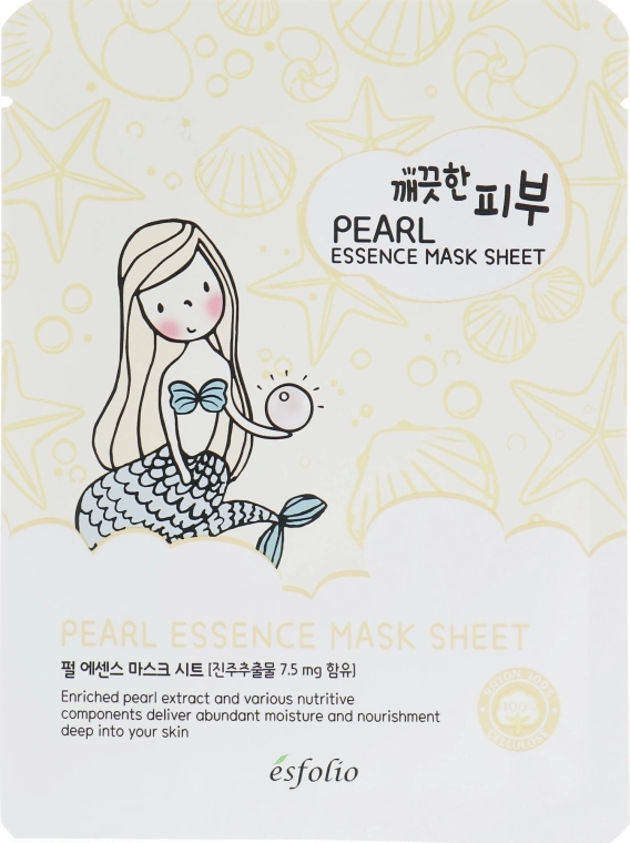 Esfolio Тканевая маска для лица c жемчугом Essence Mask Sheet - фото N1