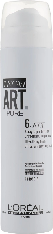 L'Oreal Professionnel Спрей для ультрасильной фиксации Tecni.Art Pure 6-Fix Spray - фото N1