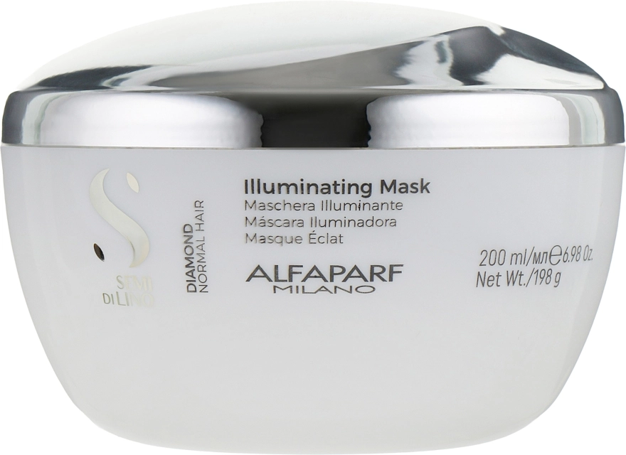 Alfaparf Маска для блеска волос Milano Semi Di Lino Diamond Illuminating Mask - фото N1