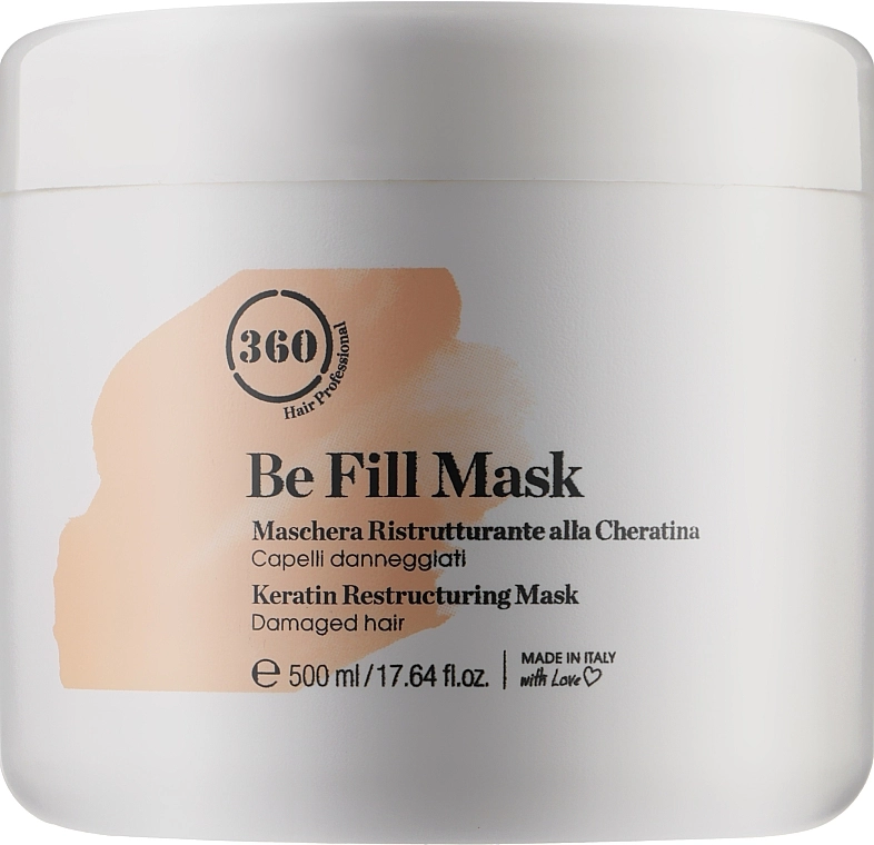 360 Живильна маска для сухого й пошкодженого волосся з кератином Be Fill Damaged Hair Restructuring Mask - фото N1