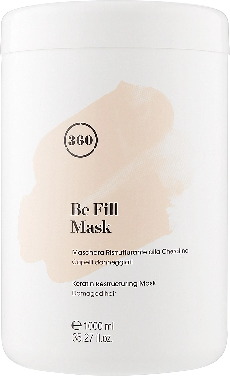 360 Живильна маска для сухого й пошкодженого волосся з кератином Be Fill Damaged Hair Restructuring Mask - фото N3