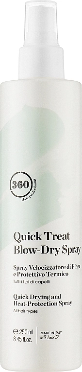 360 Термозахисний спрей для швидкого сушіння волосся Be Quick Treat Blow-Dry Spray - фото N1