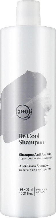 360 Шампунь для тонування темного, освітленого або сивого волосся Be Cool Anti-Brass Shampoo - фото N1