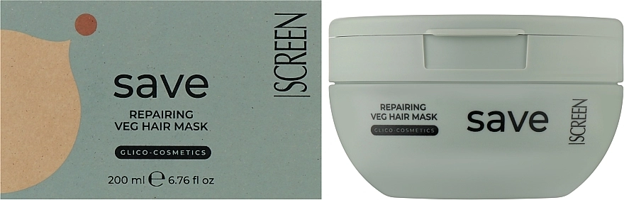 Screen Фітопротеїнова маска для відновлення волосся Purest Save Repairing Veg Hair Mask - фото N2