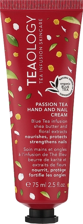 Teaology Крем для рук и ногтей с настоем органического голубого чая, маслом ши и экстрактом цветов Passion Tea Hand And Nail Cream - фото N1