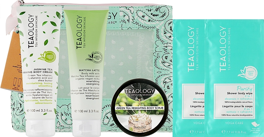 Teaology Набор (b/cr/100ml + b/milk/100ml + scrub/150g + wipes/2pcs) - фото N1