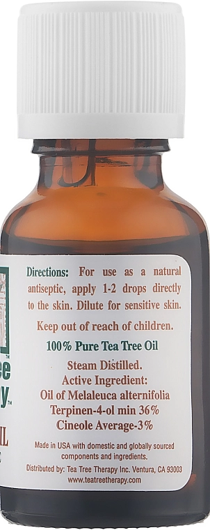 Tea Tree Therapy Масло чайного дерева 100% органическое Tea Tree Oil - фото N2