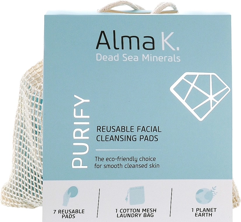 Alma K. Багаторазові подушечки для очищення обличчя Alma К. Reusable Facial Cleansing Pads - фото N1