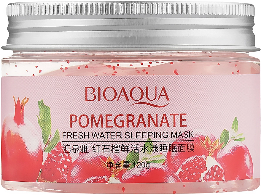 Bioaqua Мінеральна нічна маска з екстрактом граната й гіалуроновою кислотою Pomegranate Mineral Sleep Mask - фото N1