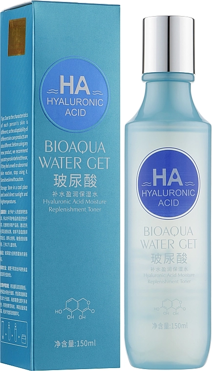 Bioaqua Увлажняющий балансирующий тонер для кожи лица с гиалуроновой кислотой Hyaluronic Acid Moisture Replenishment Toner - фото N2