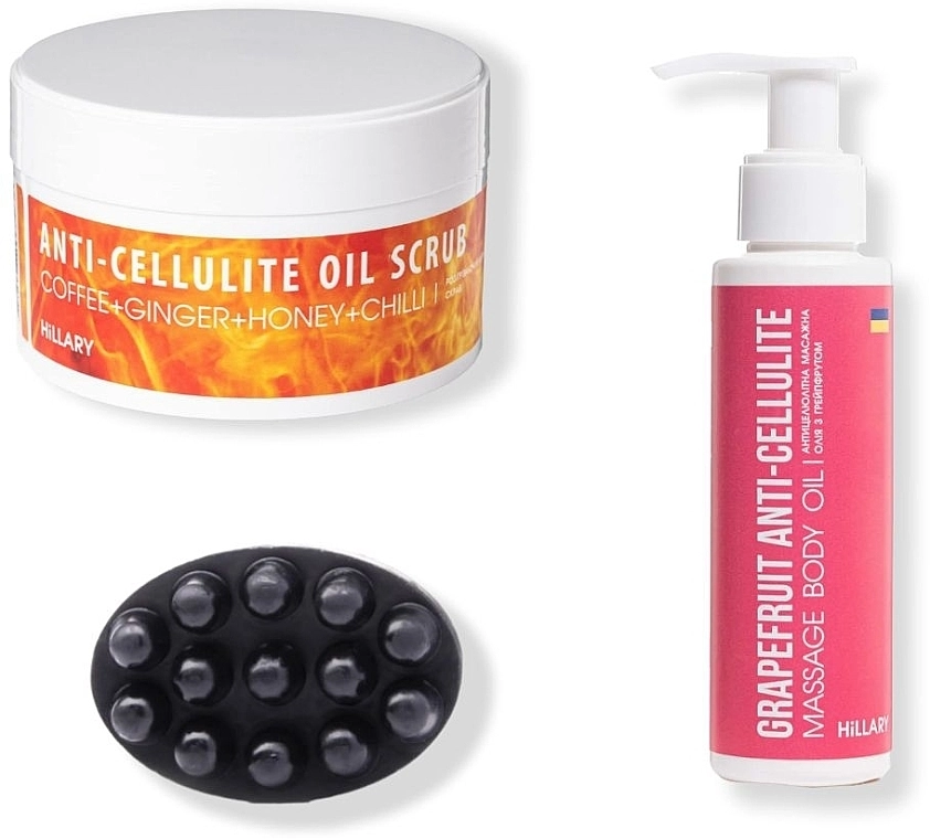 Hillary Набір Anti-Cellulite Fire (scr/200 g + oil/100 ml + soap/100 g) - фото N1