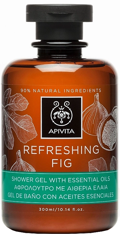 Apivita Гель для душу з ефірними маслами Refreshing Fig Shower Gel with Essential Oils - фото N3