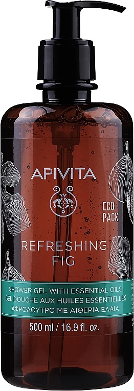 Apivita Гель для душу з ефірними маслами Refreshing Fig Shower Gel with Essential Oils - фото N4