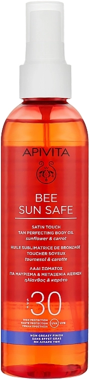 Apivita Олія для засмаги й шовковистості SPF30 Bee Sun Safe Satin Touch The Perfecting Body Oil SPF30 - фото N1