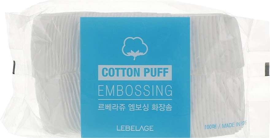 Lebelage Пафи двосторонні Cotton Beauty Embossing - фото N1