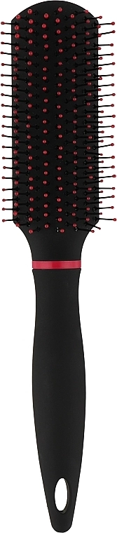 KillyS Щетка для волос, черна с красным Soft Touch Hairbrush - фото N1