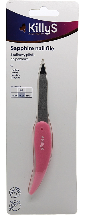 KillyS Сапфірова пилочка для нігтів, рожева - фото N1