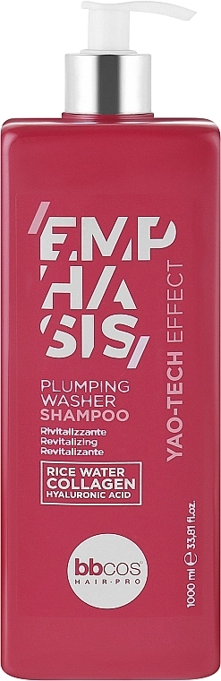 BBcos Шампунь-наполнитель для всех типов волос Emphasis Plumping Washer Shampoo - фото N2