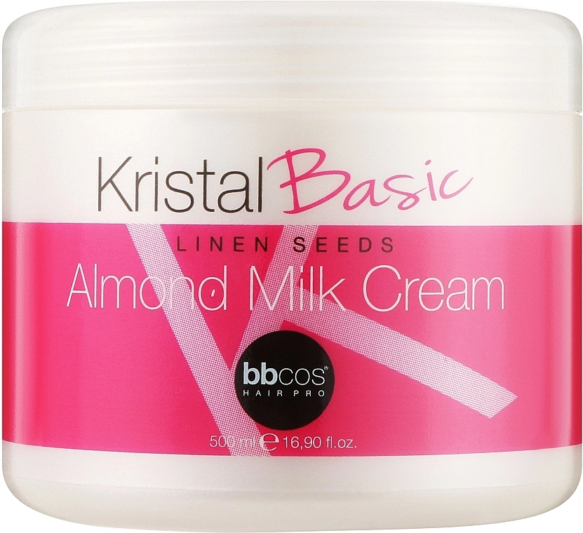 BBcos Миндальный крем для всех типов волос Kristal Basic Linen Seeds Almond Milk Cream - фото N1