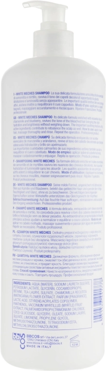 BBcos Шампунь для знебарвленого волосся White Meches Highlighted Hair Shampoo - фото N4