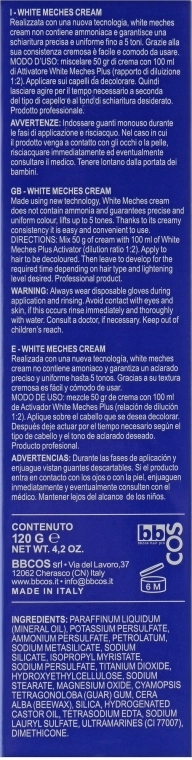 BBcos Крем для обесцвечивания волос White Meches Bleaching Cream - фото N3