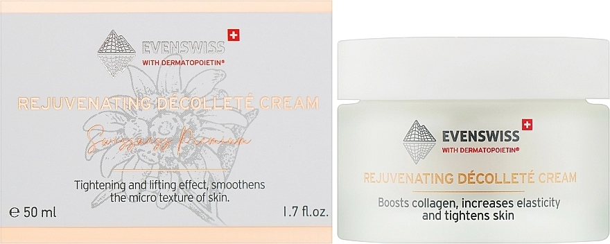 Evenswiss Омолоджувальний крем для декольте Rejuvenating Decollete Cream - фото N2