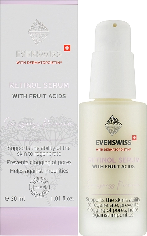 Evenswiss Сироватка з ретинолом і фруктовими кислотами Retinol Serum With Fruit Acids - фото N2