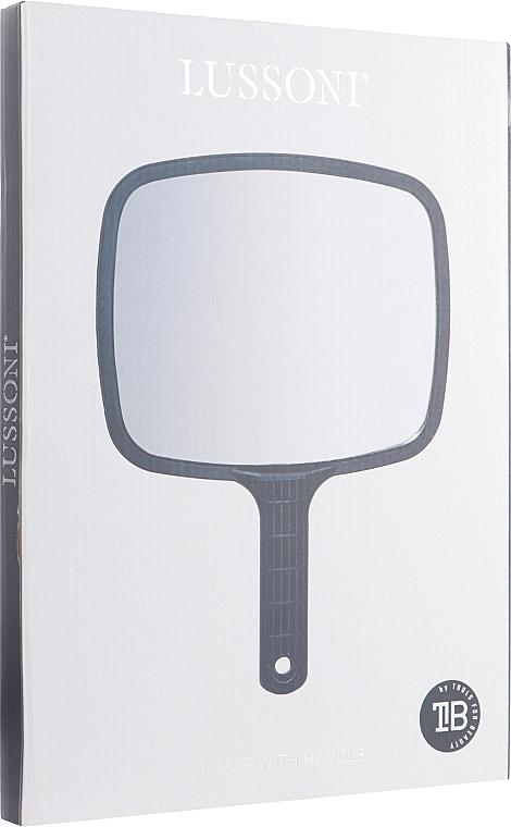 Lussoni Дзеркало з ручкою, чорне Mirror With Handle - фото N2