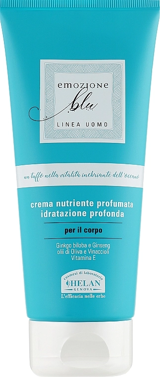 Helan Крем ароматизированный питательный для мужчин Emozione Blu Scented Nourishing Cream - фото N1