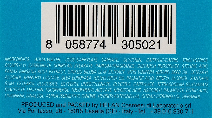 Helan Крем ароматизированный питательный для мужчин Emozione Blu Scented Nourishing Cream - фото N3