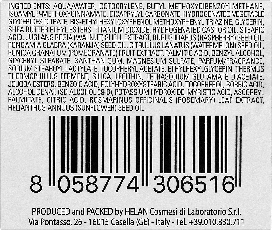 Helan Крем для обличчя проти зморщок, сонцезахисний SPF50+ Four Respect Crema Solare Antirughe Viso SPF 50+ - фото N3