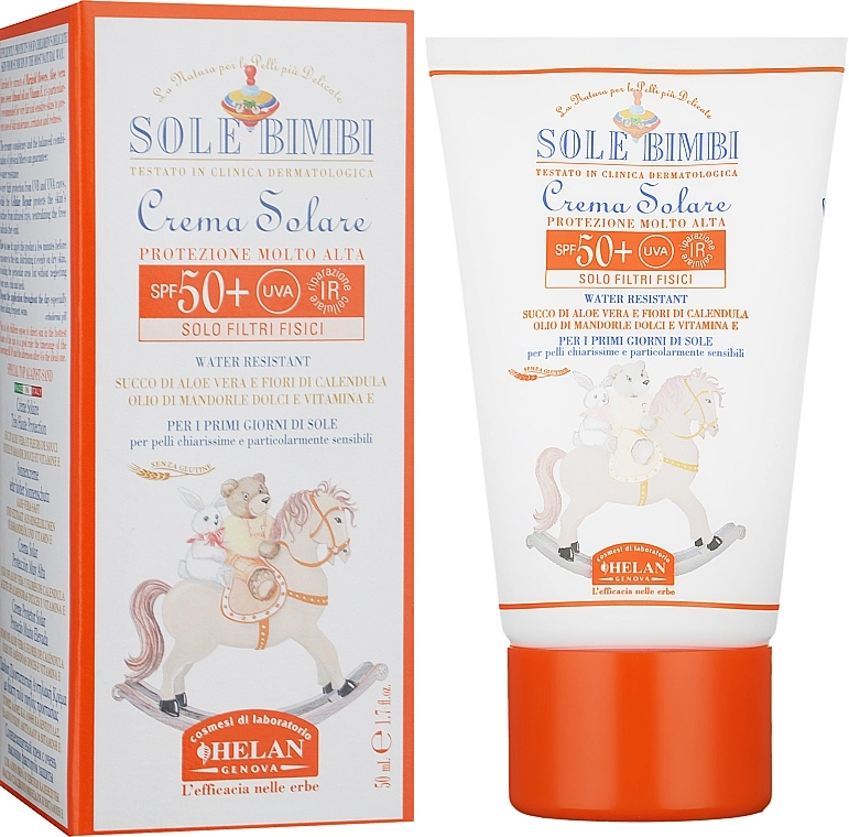 Helan Сонцезахисний крем для дітей Sole Bimbi SPF 25 Sun Care Cream - фото N2