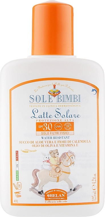 Helan Солнцезащитное молочко для детей Sole Bimbi SPF 30 Sun Milk - фото N1