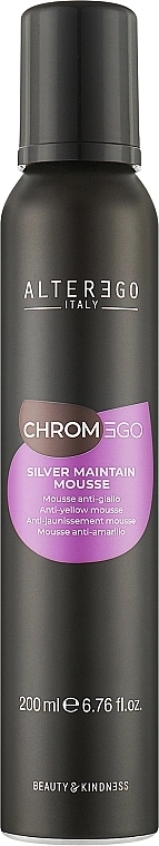 Alter Ego Мус для світлого та сивого волосся ChromEgo Silver Maintain Anti-Yelllow Neutralizing Mousse - фото N1