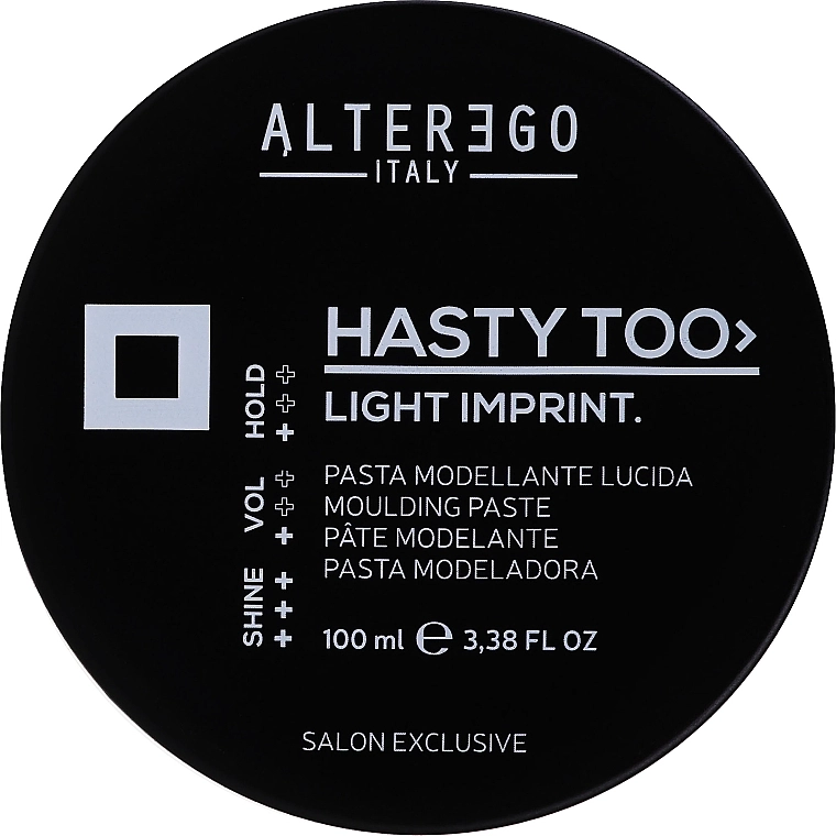 Alter Ego Паста-блиск для укладання волосся середньої фіксації Hasty Too Light Imprint Molding Paste - фото N1
