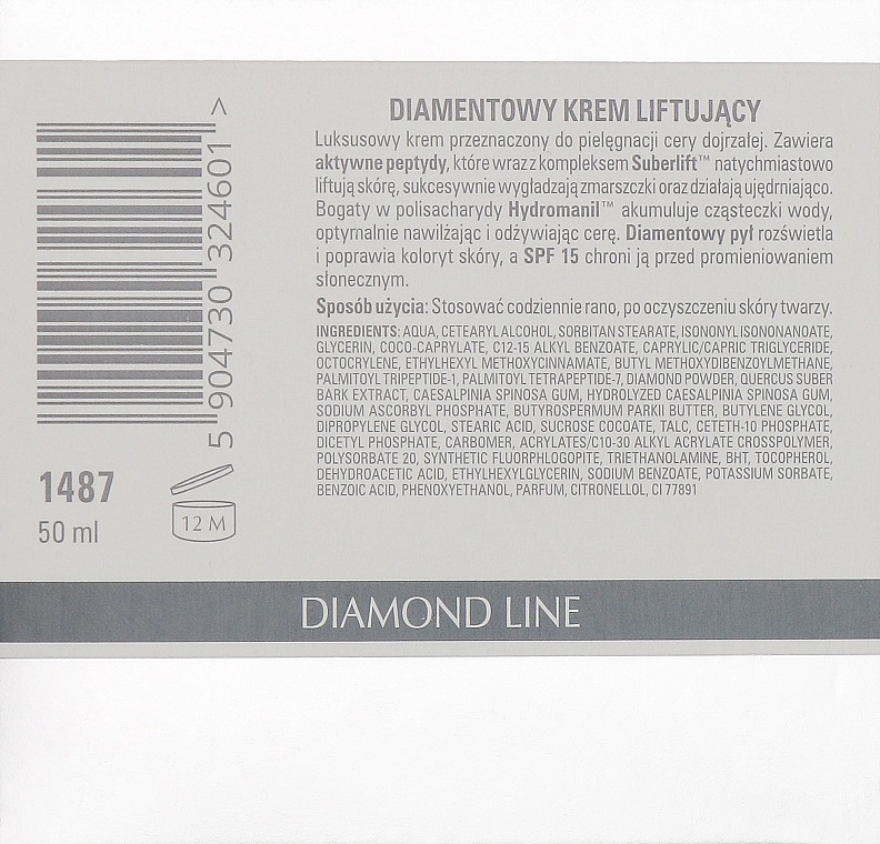 Clarena Алмазний ліфтингуючий денний крем SPF 15 Anti Age De LUX Line Diamond Lift Day Cream - фото N3