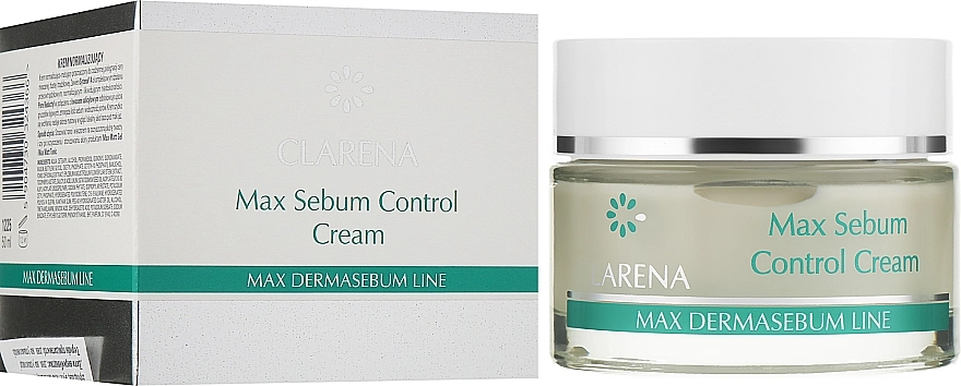 Clarena Крем, нормалізує виділення шкірного сала, з комплексом Sytenol® A Bio Dermasebum Line Max Sebum Control Cream - фото N2